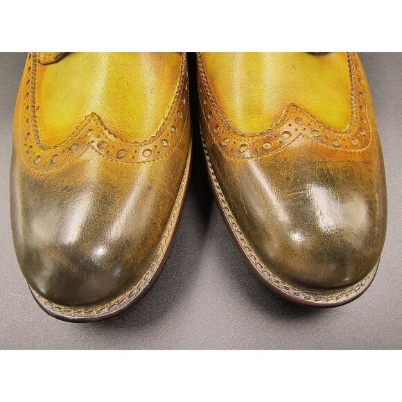 Men\'s Italian Leather Il Calzolaio Wing Tip Dress Shoes - Vero Cuoio - size 45 main image 8